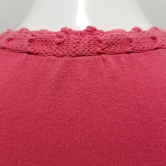 Free People cardigan Small crochet button front sweater pointelle NEEDS REPAIR - Picture 10 of 14